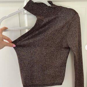 one shoulder sparkle top from ASTR the Label. Never been worn